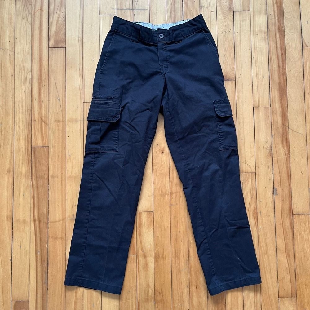 Dickies Flex Regular Straight Cargo Pants Mens 29x30 Black WP595BK Workwear